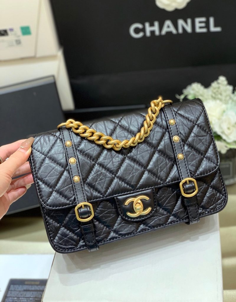 CHL Co Co Shoulder Bag Gold Chain Black 9.8in/25cm - Image 2