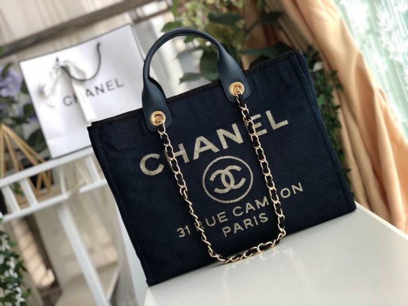 CHL Deauville Tote Canvas Bag Dark Blue For Wom14.9in/38cm - Image 2