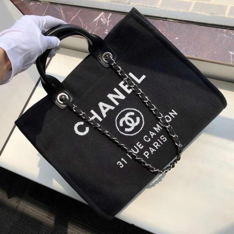 CHL Deauville Tote Canvas Bag Black For Women, Women’s Handbags, Shoulder Bags 15in/38cm A66941 - Image 6