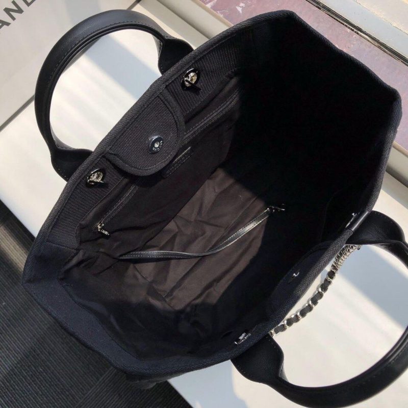 CHL Deauville Tote Canvas Bag Black For Women, Women’s Handbags, Shoulder Bags 15in/38cm A66941 - Image 10