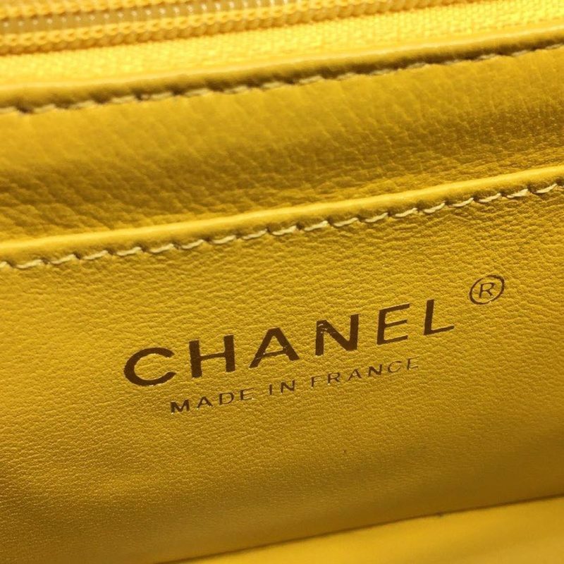 CHLMini Flap Bag Caviar Yellow For Women, Women’s Bags, Shoulder And Crossbody Bags 6.7in/17cm A35200 - Image 14