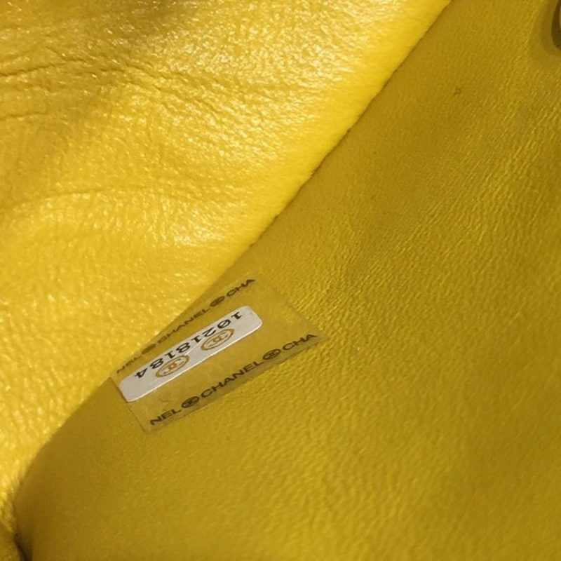 CHLMini Flap Bag Caviar Yellow For Women, Women’s Bags, Shoulder And Crossbody Bags 6.7in/17cm A35200 - Image 17