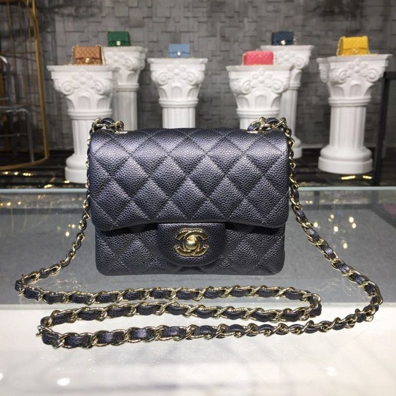 CHLMini Flap Bag Caviar Black For Women, Women’s Bags, Shoulder And Crossbody Bags 6.7in/17cm A35200 - Image 2