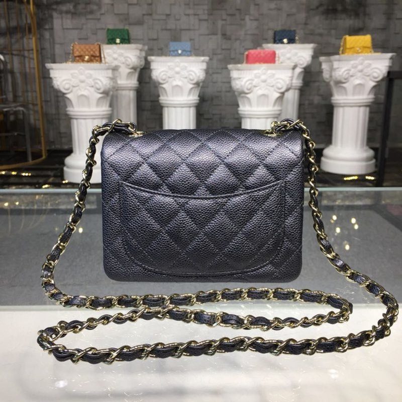 CHLMini Flap Bag Caviar Black For Women, Women’s Bags, Shoulder And Crossbody Bags 6.7in/17cm A35200 - Image 5