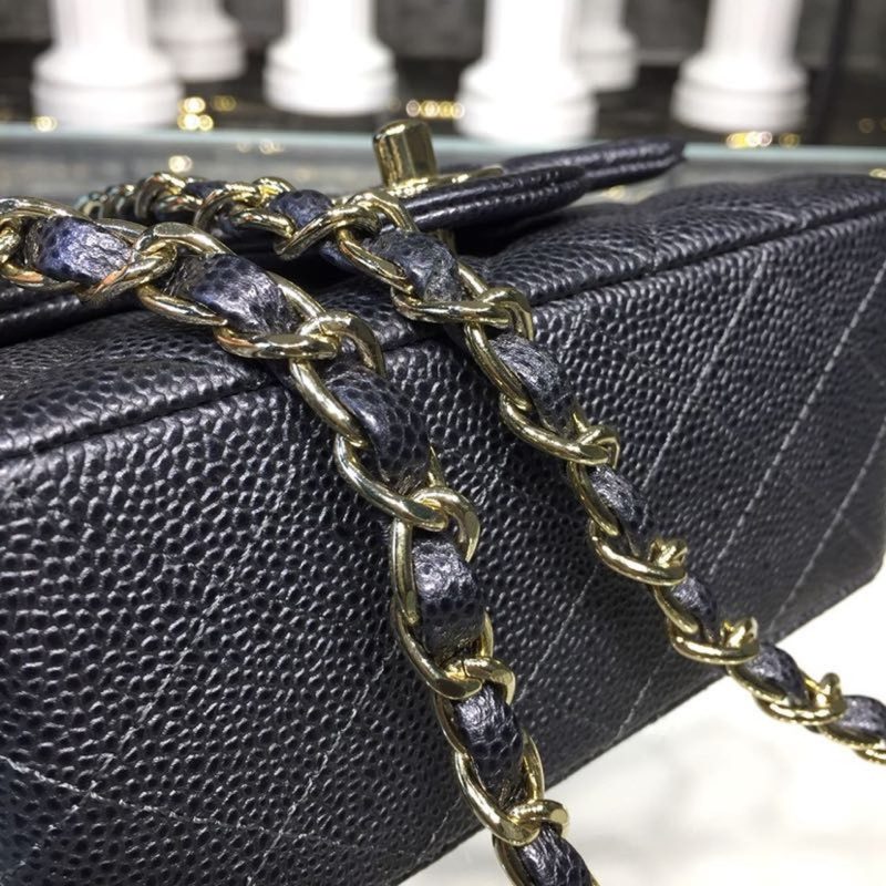 CHLMini Flap Bag Caviar Black For Women, Women’s Bags, Shoulder And Crossbody Bags 6.7in/17cm A35200 - Image 6