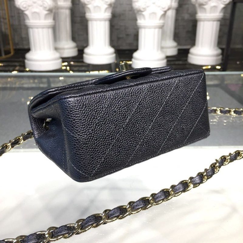 CHLMini Flap Bag Caviar Black For Women, Women’s Bags, Shoulder And Crossbody Bags 6.7in/17cm A35200 - Image 10