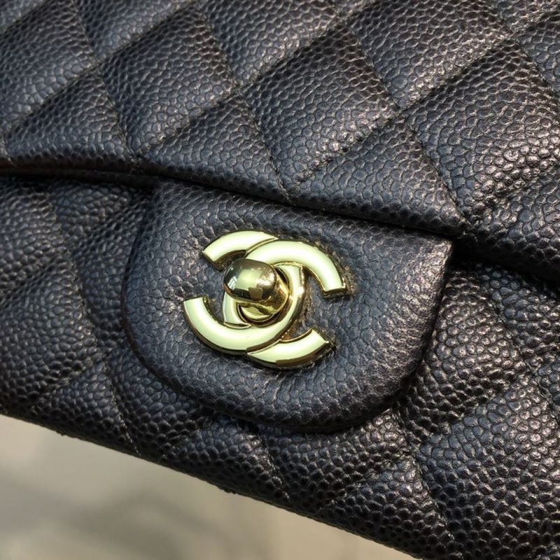 CHLMini Flap Bag Caviar Black For Women, Women’s Bags, Shoulder And Crossbody Bags 6.7in/17cm A35200 - Image 7
