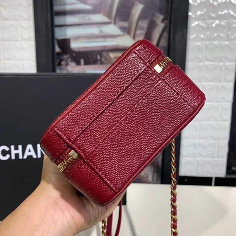 CHL Filigree Vertical Vanity Case Bag Burgundy For Women, Women’s Handbags, Shoulder And Crossbody Bags 6.7in/17cm - Image 3