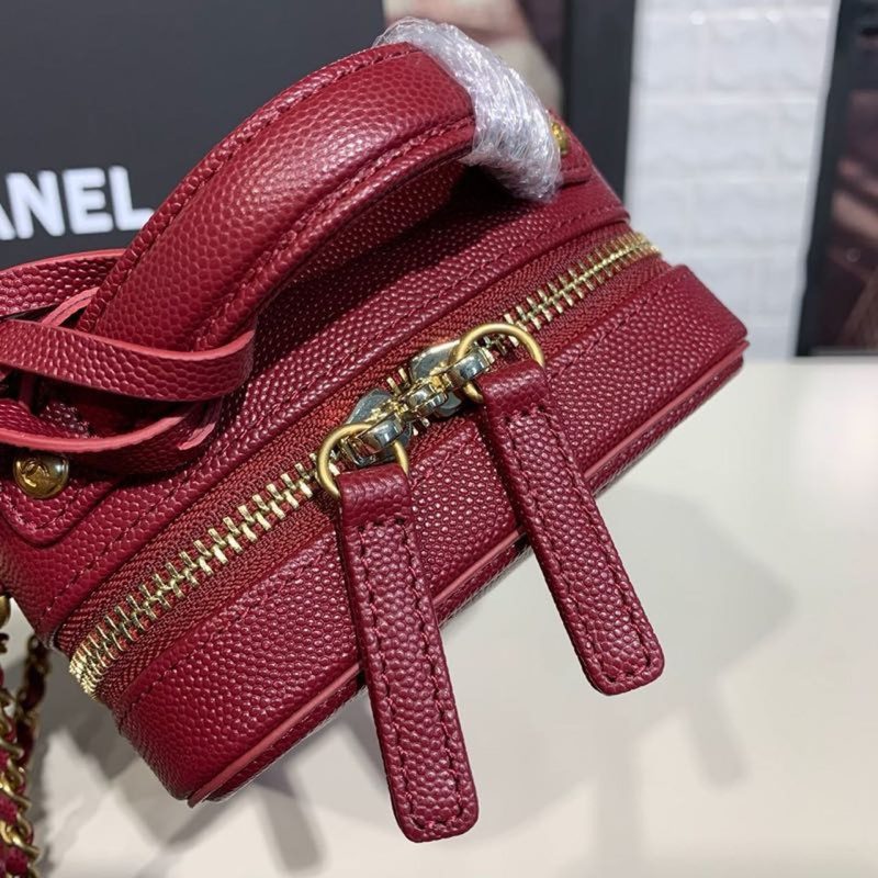 CHL Filigree Vertical Vanity Case Bag Burgundy For Women, Women’s Handbags, Shoulder And Crossbody Bags 6.7in/17cm - Image 7