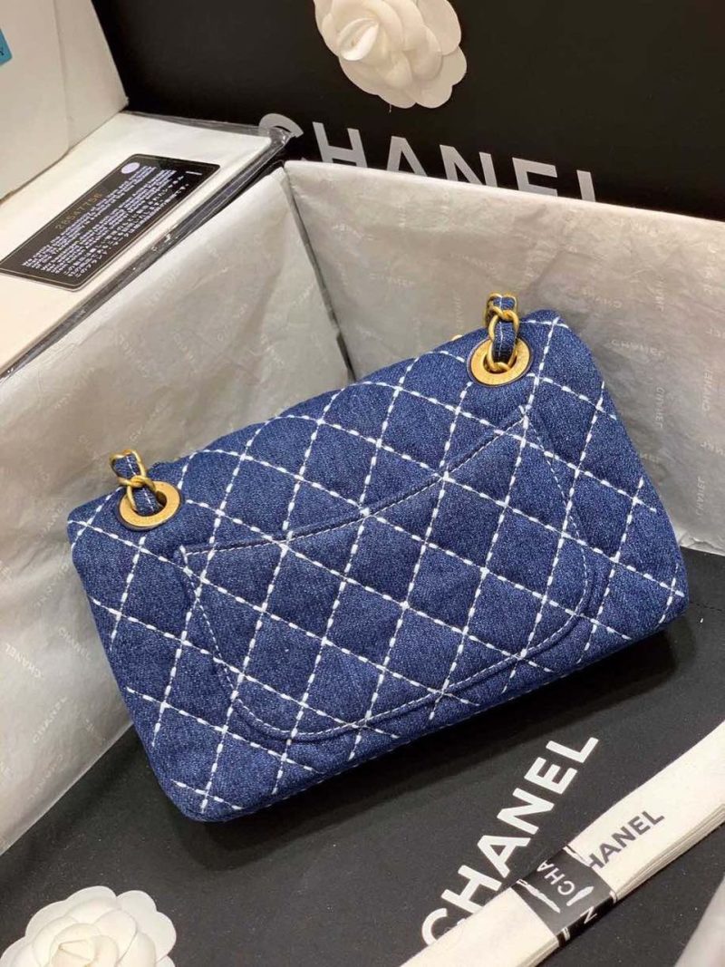 CHL Flap Bag Denim Blue For Women, Women’s Handbags, Shoulder And Crossbody Bags 10.2in/26cm AS1328 B01897 N5398 - Image 4