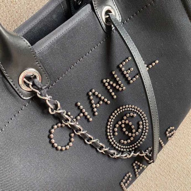 CHL Large Deauville Pearl Tote Bag Black For Women, Women’s Handbags, Shoulder Bags 15in/38cm A66941 - Image 4