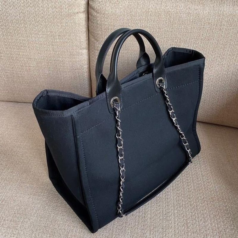 CHL Large Deauville Pearl Tote Bag Black For Women, Women’s Handbags, Shoulder Bags 15in/38cm A66941 - Image 3