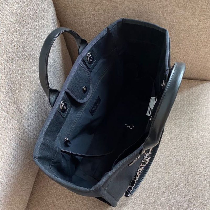 CHL Large Deauville Pearl Tote Bag Black For Women, Women’s Handbags, Shoulder Bags 15in/38cm A66941 - Image 10