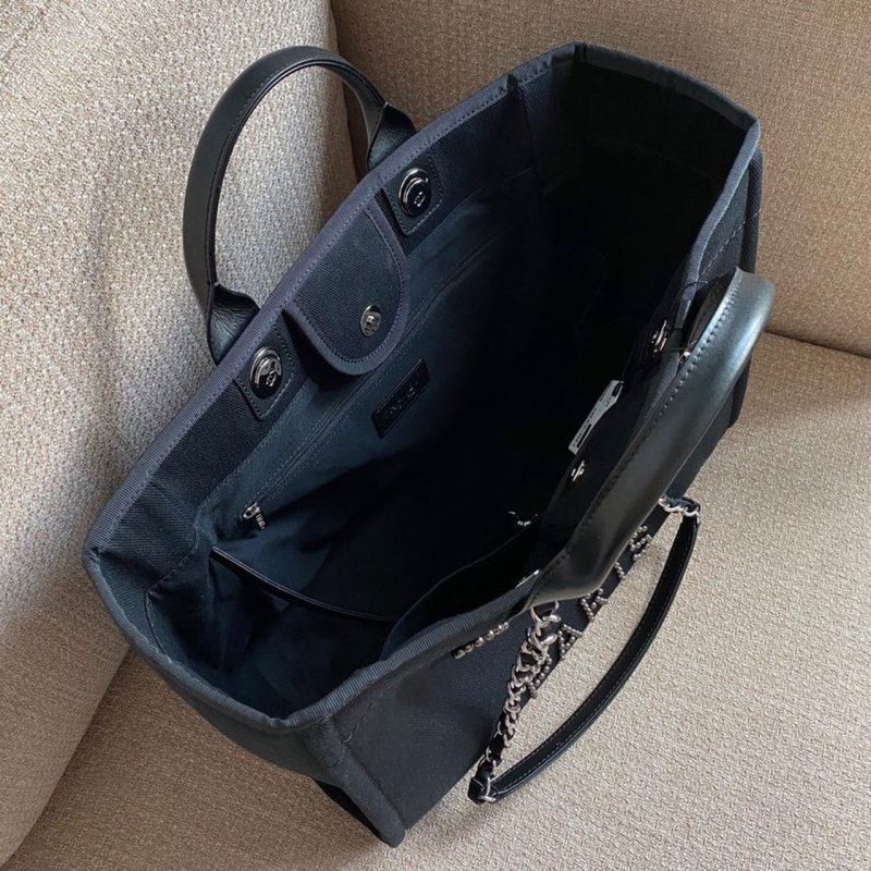 CHL Large Deauville Pearl Tote Bag Black For Women, Women’s Handbags, Shoulder Bags 15in/38cm A66941 - Image 9