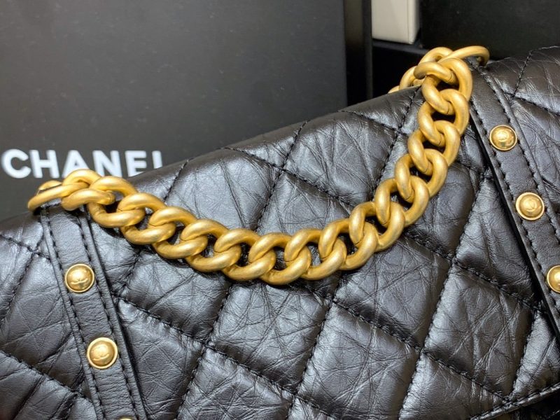 CHL Co Co Shoulder Bag Gold Chain Black 9.8in/25cm - Image 5