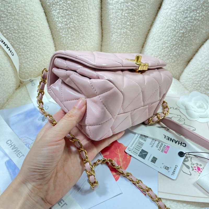 CHLMini Flap Bag Gold Hardware PiNike For Women, Women’s Handbags, Shoulder Bags 6.7in/17cm AS3365 - Image 9