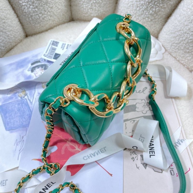 CHLMini Flap Bag Gold Hardware GreFor Women, Women’s Handbags, Shoulder Bags 6.7in/17cm AS3365 - Image 9