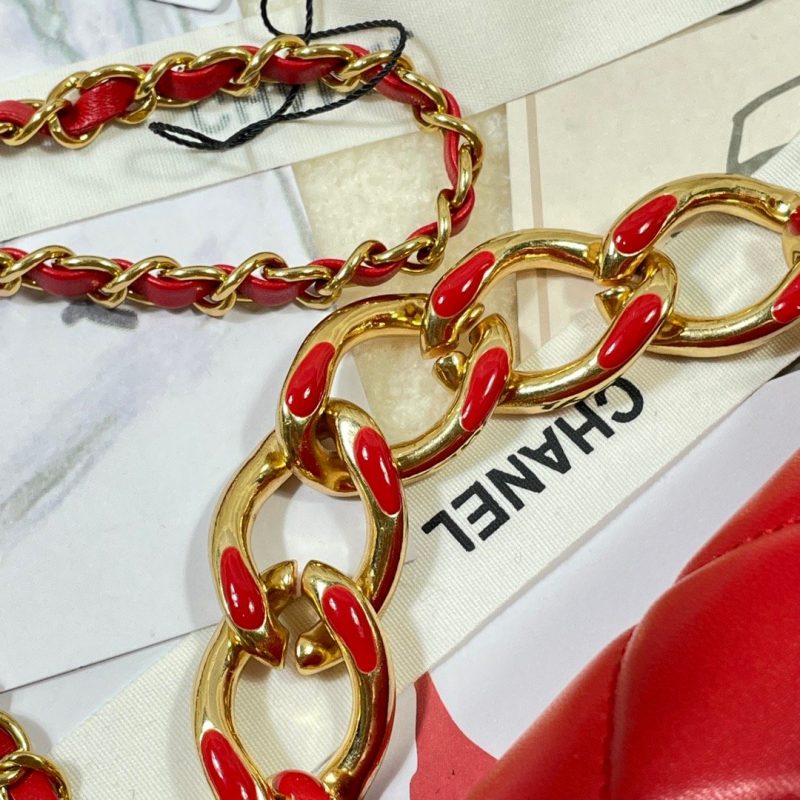 CHLMini Flap Bag Gold Hardware Red For Women, Women’s Handbags, Shoulder Bags 6.7in/17cm AS3365 - Image 6