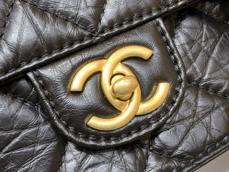 CHL Co Co Shoulder Bag Gold Chain Black 9.8in/25cm - Image 4