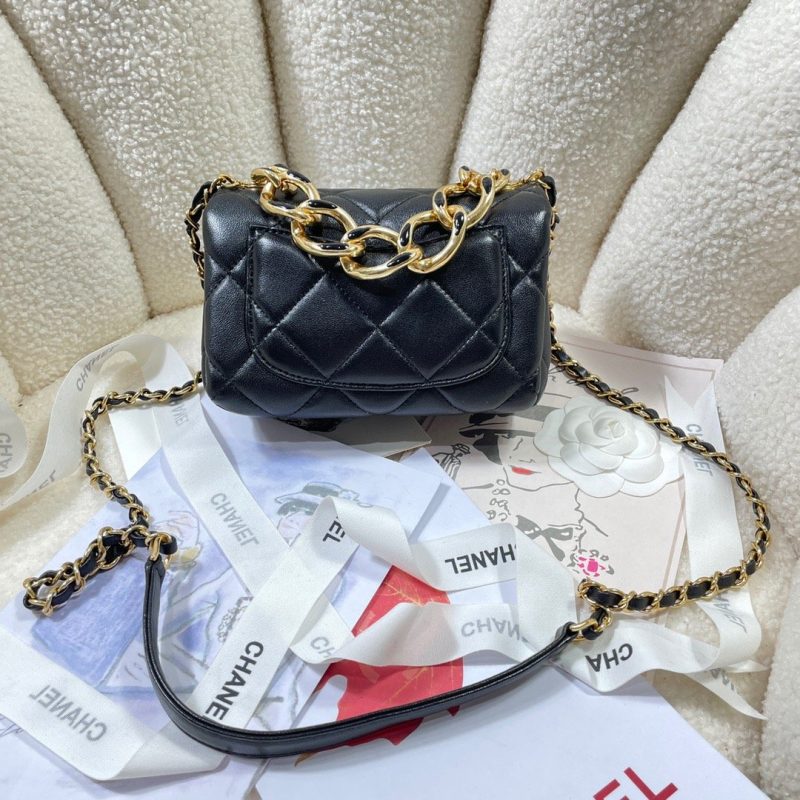 CHLMini Flap Bag Gold Hardware Black For Women, Women’s Handbags, Shoulder Bags 6.7in/17cm AS3365 - Image 7