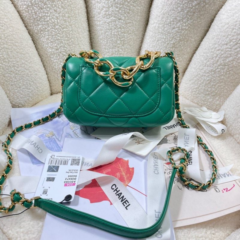 CHLMini Flap Bag Gold Hardware GreFor Women, Women’s Handbags, Shoulder Bags 6.7in/17cm AS3365 - Image 8