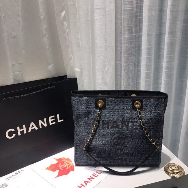 CHL Deauville Chain Shoulder Tote Bag Dark Grey For Women, Women’s Handbags, Shoulder Bags 13.3in/34cm A66939 - Image 3