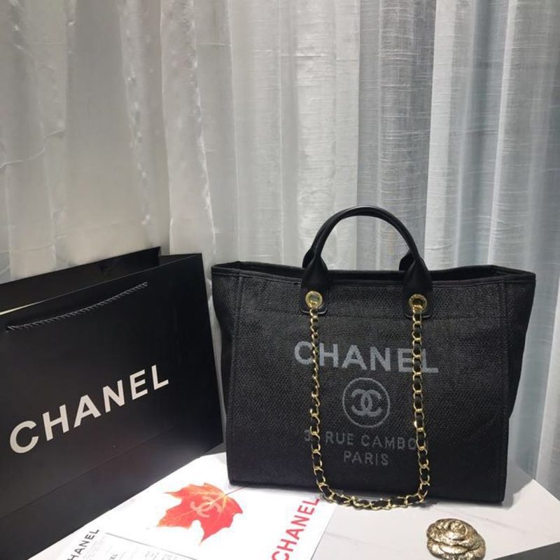 CHL Deauville Tote Canvas Bag Black/Grey/Multi For Wom14.9in/38cm - Image 3