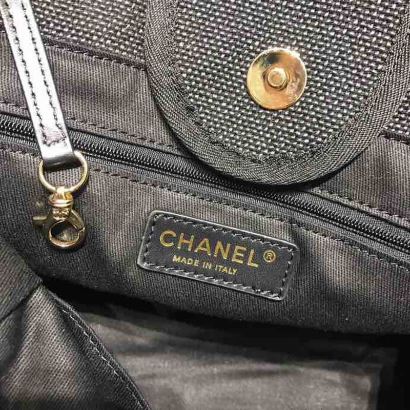 CHL Deauville Tote Canvas Bag Black/Grey/Multi For Wom14.9in/38cm - Image 10