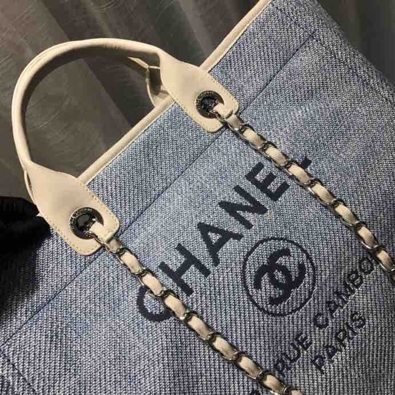 CHL Deauville Tote Canvas Bag Light Grey For Women, Women’s Handbags, Shoulder Bags 15in/38cm A66941 - Image 5