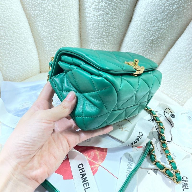 CHLMini Flap Bag Gold Hardware GreFor Women, Women’s Handbags, Shoulder Bags 6.7in/17cm AS3365 - Image 7