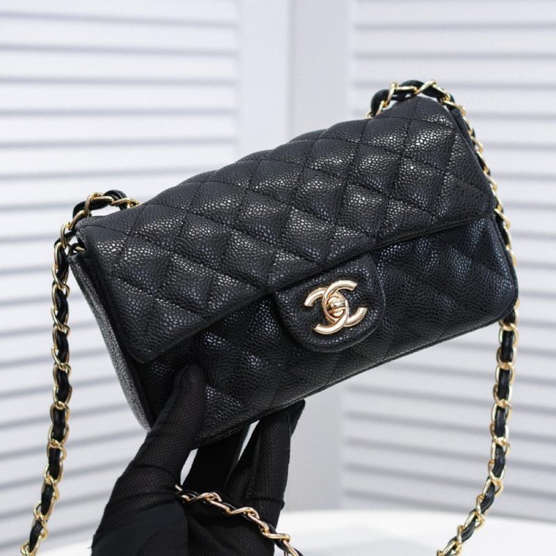 CHLMini Flap Bag Black For Wom7.8in/20cm A69900 - Image 4