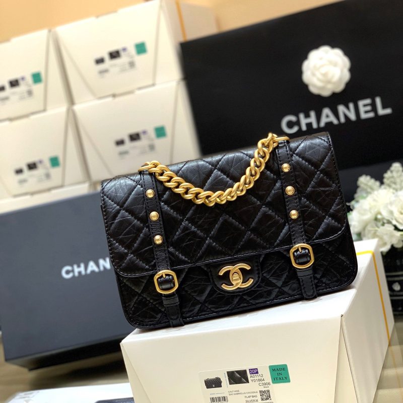 CHL Co Co Shoulder Bag Gold Chain Black 9.8in/25cm - Image 6