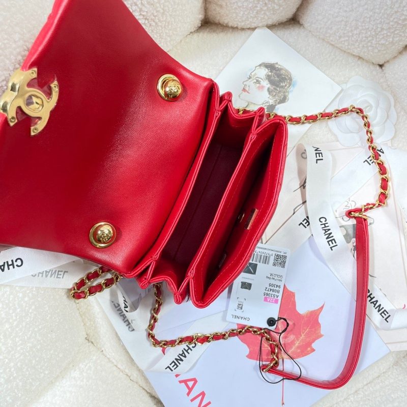 CHLMini Flap Bag Gold Hardware Red For Women, Women’s Handbags, Shoulder Bags 6.7in/17cm AS3365 - Image 4