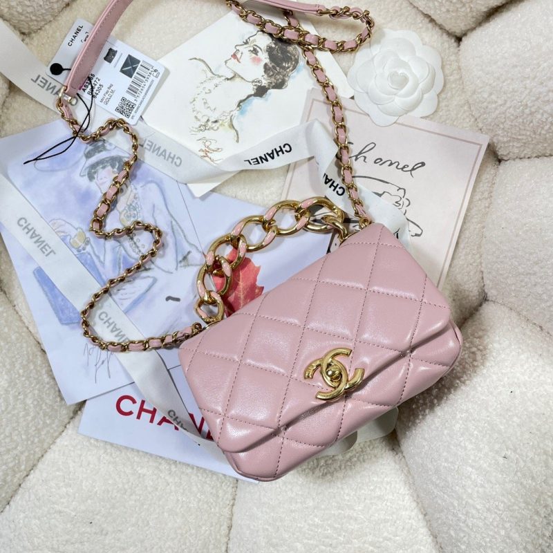 CHLMini Flap Bag Gold Hardware PiNike For Women, Women’s Handbags, Shoulder Bags 6.7in/17cm AS3365 - Image 3