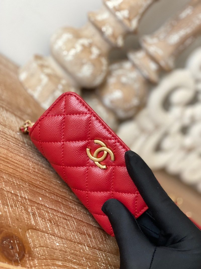 CHL Clutch With Chain Red For Women, Women’s Bags 4.8in/12.3cm - Image 2