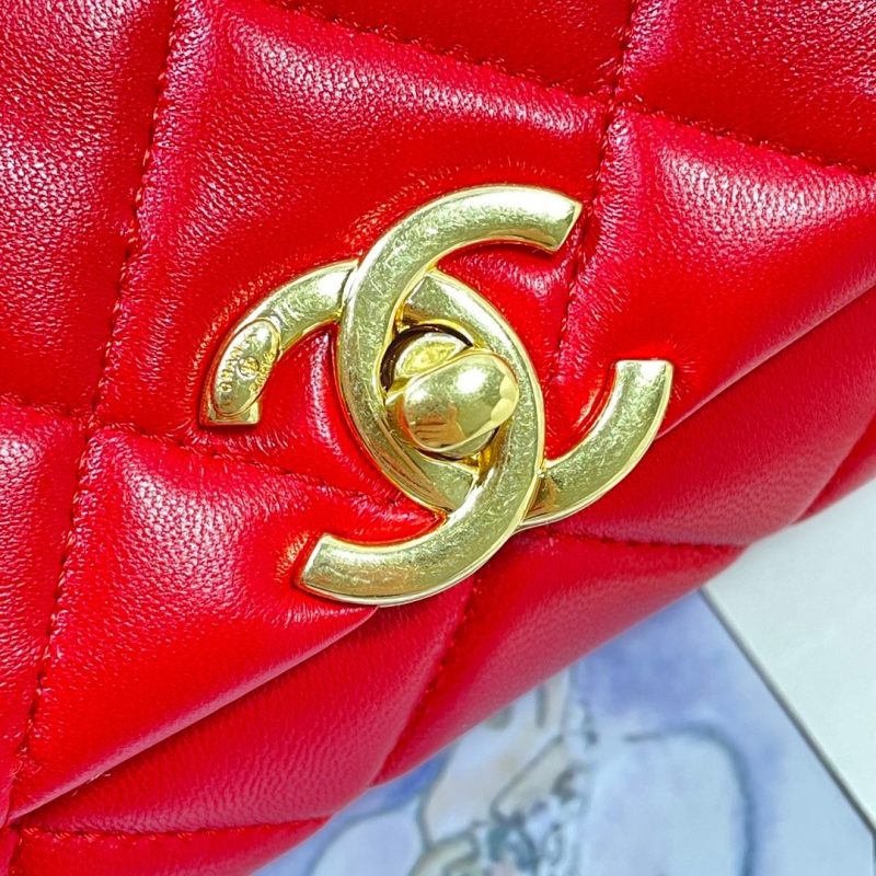 CHLMini Flap Bag Gold Hardware Red For Women, Women’s Handbags, Shoulder Bags 6.7in/17cm AS3365 - Image 3