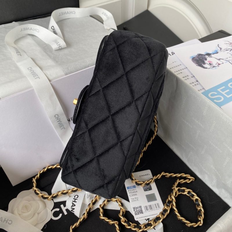 CHL Flap Bag Gold Hardware Black For Women, Women’s Handbags, Shoulder Bags 9.4in/24cm AS3451 - Image 2