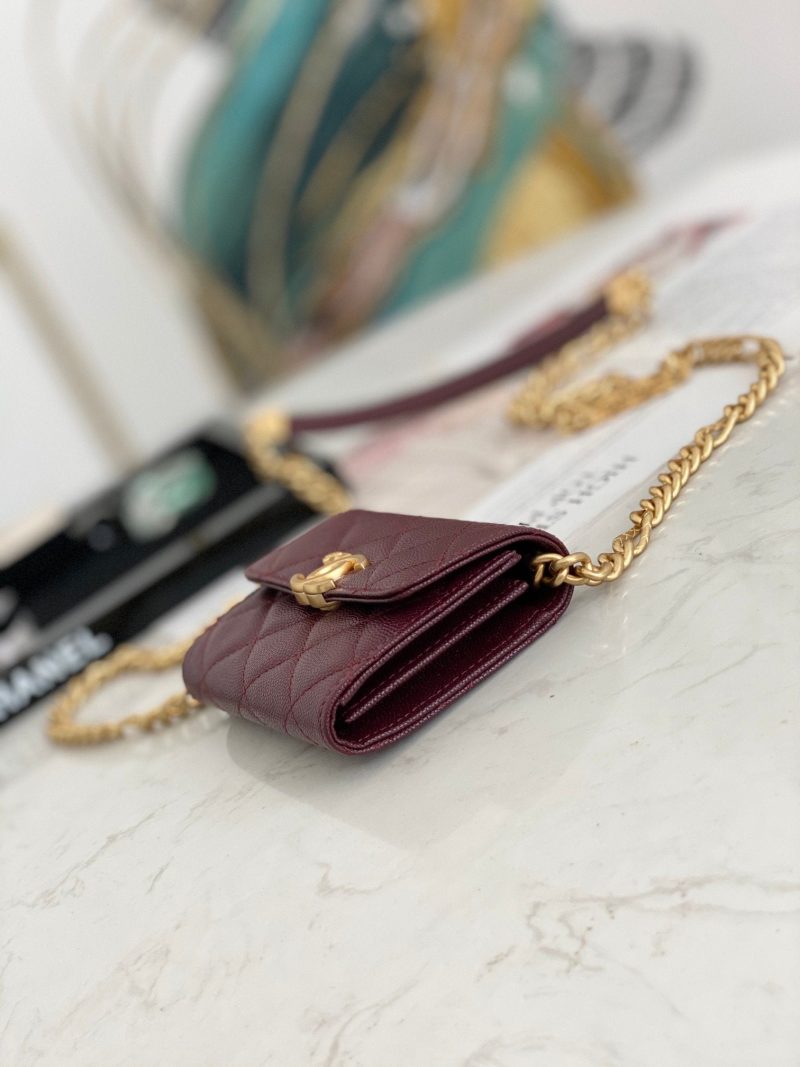 CHLMini Flap Bag Gold Toned Hardware Red For Wom4.7in/12cm - Image 2