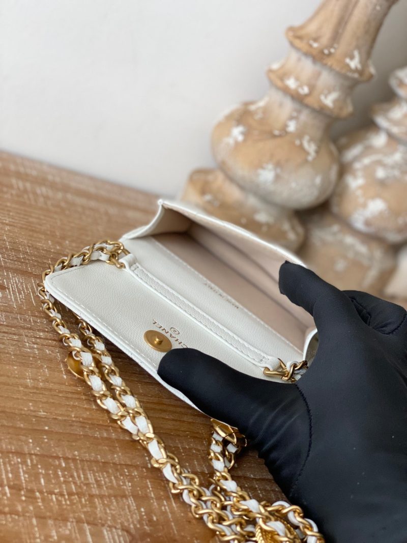 CHL Clutch With Chain White For Women, Women’s Bags 4.8in/12.3cm - Image 6